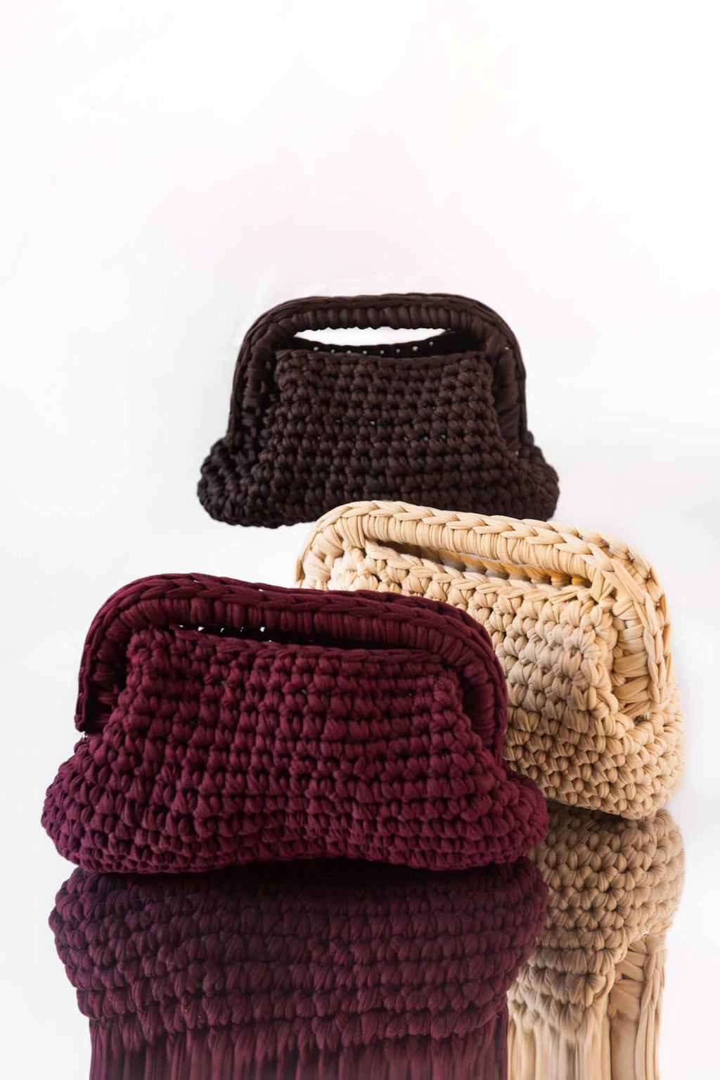 Borsa in crochet Bordeaux