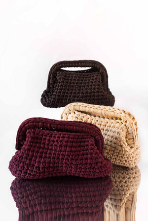 Borsa in crochet Bordeaux